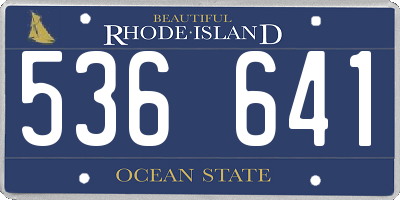 RI license plate 536641