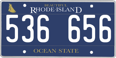 RI license plate 536656