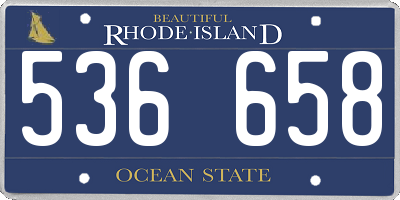 RI license plate 536658