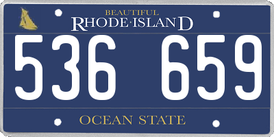 RI license plate 536659
