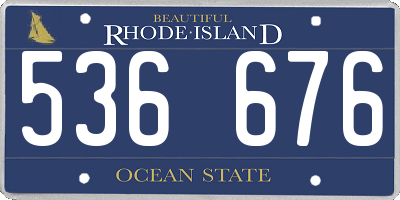 RI license plate 536676
