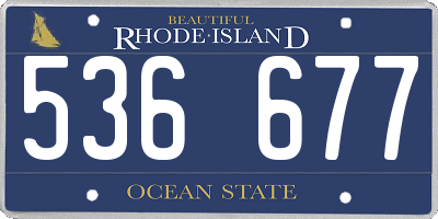 RI license plate 536677