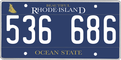 RI license plate 536686
