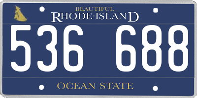 RI license plate 536688
