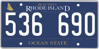 RI license plate 536690