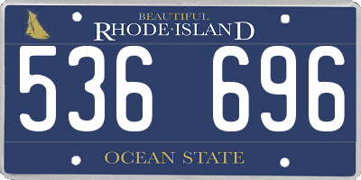 RI license plate 536696
