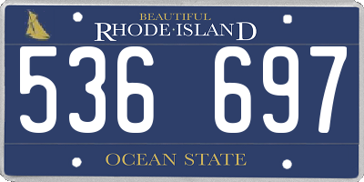 RI license plate 536697