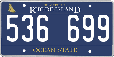 RI license plate 536699