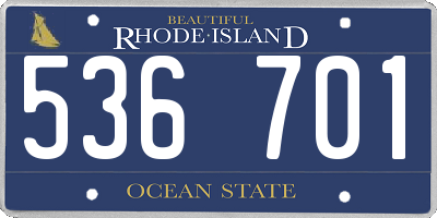 RI license plate 536701
