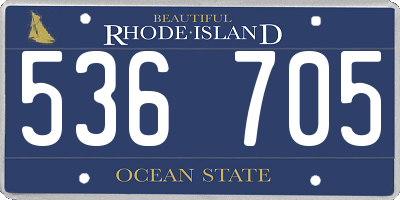 RI license plate 536705