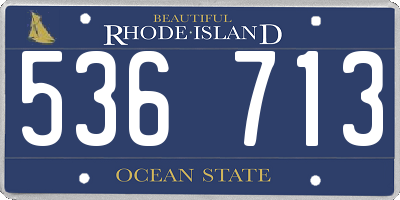 RI license plate 536713