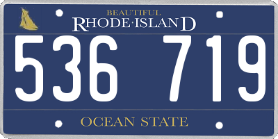 RI license plate 536719