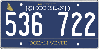 RI license plate 536722