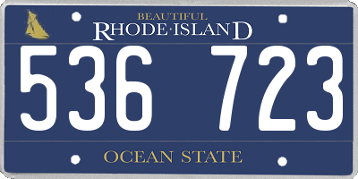 RI license plate 536723