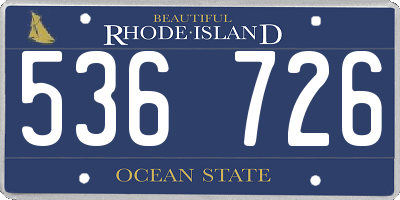 RI license plate 536726