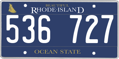 RI license plate 536727