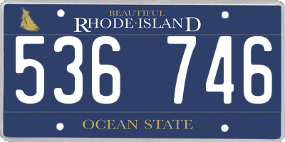 RI license plate 536746