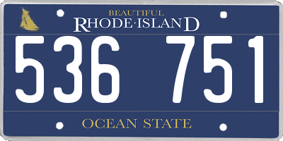 RI license plate 536751