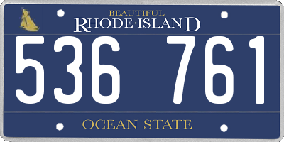 RI license plate 536761