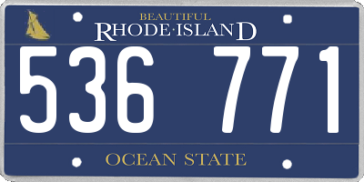 RI license plate 536771
