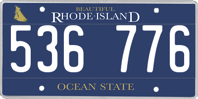RI license plate 536776