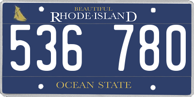 RI license plate 536780