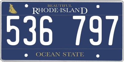 RI license plate 536797
