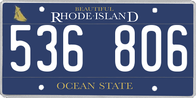 RI license plate 536806