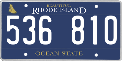 RI license plate 536810