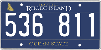 RI license plate 536811