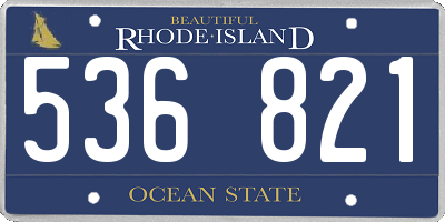 RI license plate 536821