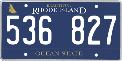 RI license plate 536827