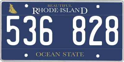 RI license plate 536828