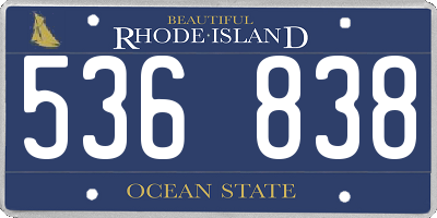 RI license plate 536838