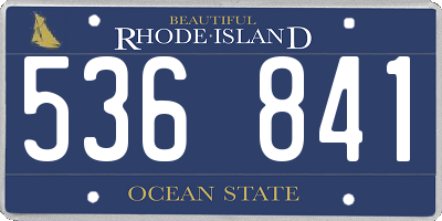 RI license plate 536841