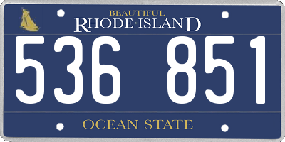 RI license plate 536851