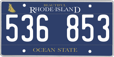 RI license plate 536853