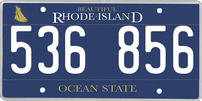 RI license plate 536856