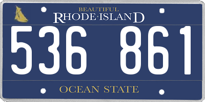 RI license plate 536861