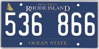 RI license plate 536866