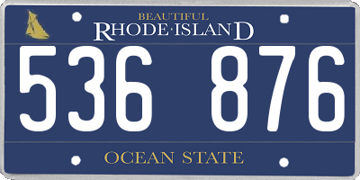 RI license plate 536876