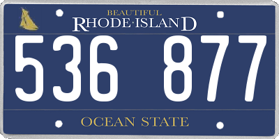 RI license plate 536877