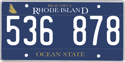 RI license plate 536878