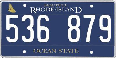 RI license plate 536879