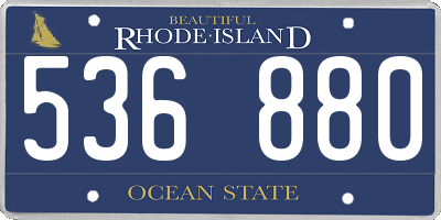 RI license plate 536880