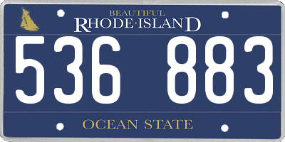 RI license plate 536883