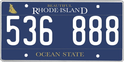 RI license plate 536888