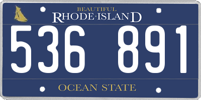 RI license plate 536891