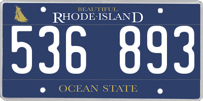RI license plate 536893