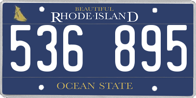 RI license plate 536895